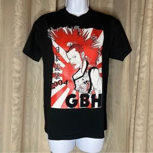 Vintage GBH 2004 Japanese Tour Tee Shirt Darenzia Dave Glass Punk Mohawk RARE
